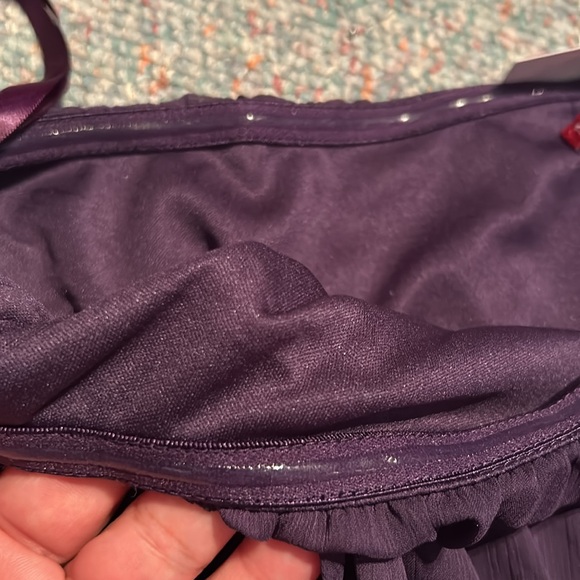 NWT Ladies size XXL Merona purple chiffon one-shoulder Dress - Picture 8 of 11